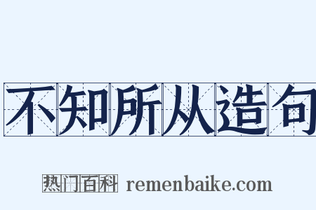 不知所从造句是什么意思的图片
